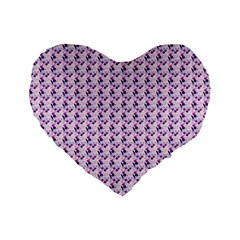 Purple Design Standard 16  Premium Heart Shape Cushions by designsbymallika