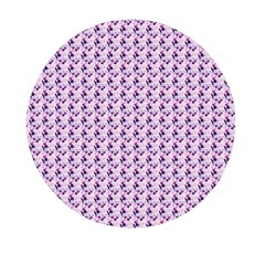 Purple Design Mini Round Pill Box (pack Of 3) by designsbymallika