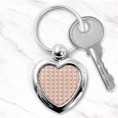 Orange Pattern Key Chain (heart) by designsbymallika