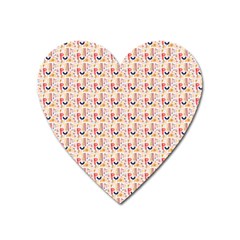 Orange Pattern Heart Magnet by designsbymallika