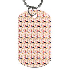 Orange Pattern Dog Tag (two Sides) by designsbymallika