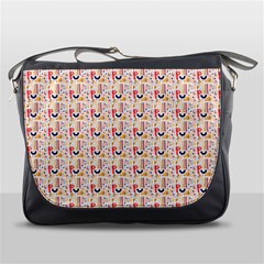 Orange Pattern Messenger Bag by designsbymallika