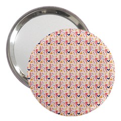 Orange Pattern 3  Handbag Mirrors by designsbymallika