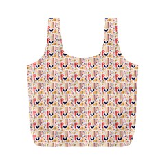 Orange Pattern Full Print Recycle Bag (m) by designsbymallika