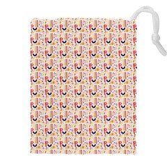 Orange Pattern Drawstring Pouch (4xl)