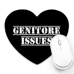 Genitore Issues  Heart Mousepad by ConteMonfrey