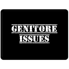 Genitore Issues  Fleece Blanket (large)  by ConteMonfrey