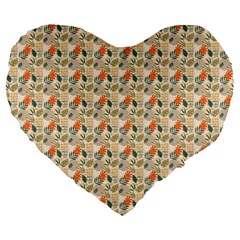 Abstract Pattern Large 19  Premium Flano Heart Shape Cushions