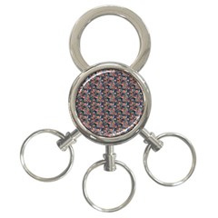 Paisley Pattern 3-Ring Key Chain