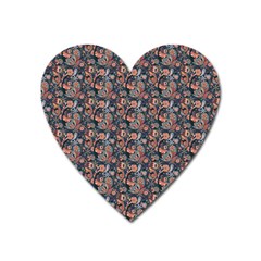 Paisley Pattern Heart Magnet