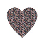 Paisley Pattern Heart Magnet Front