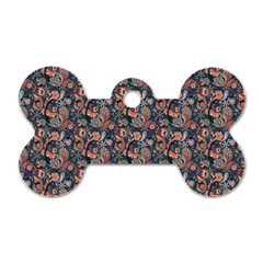 Paisley Pattern Dog Tag Bone (One Side)