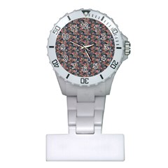 Paisley Pattern Plastic Nurses Watch