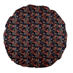 Paisley Pattern Large 18  Premium Flano Round Cushions