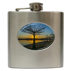 Grande Stream Landscape, Flores, Uruguay002 Hip Flask (6 Oz) by dflcprintsclothing