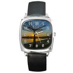 Grande Stream Landscape, Flores, Uruguay002 Square Metal Watch by dflcprintsclothing