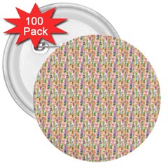 Water Color Pattern 3  Buttons (100 Pack)  by designsbymallika