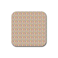 Water Color Pattern Rubber Coaster (square) by designsbymallika