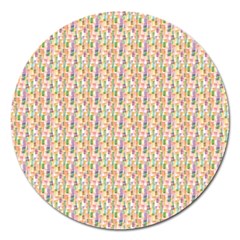 Water Color Pattern Magnet 5  (round) by designsbymallika