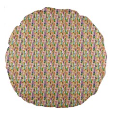 Water Color Pattern Large 18  Premium Round Cushions