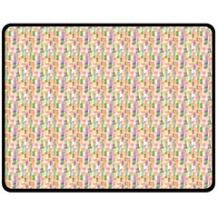 Water Color Pattern Double Sided Fleece Blanket (Medium) 