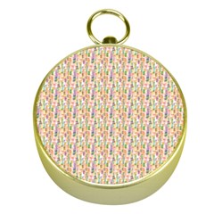 Water Color Pattern Gold Compasses