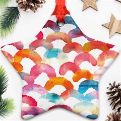 Rainbow Pattern Ornament (star) by designsbymallika