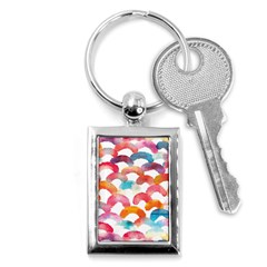 Rainbow Pattern Key Chain (rectangle) by designsbymallika