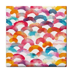 Rainbow Pattern Face Towel by designsbymallika