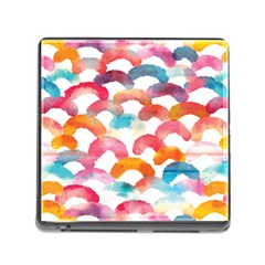 Rainbow Pattern Memory Card Reader (square 5 Slot) by designsbymallika