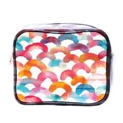 Rainbow Pattern Mini Toiletries Bag (one Side) by designsbymallika