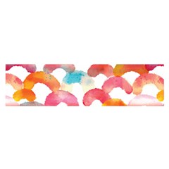 Rainbow Pattern Oblong Satin Scarf (16  X 60 ) by designsbymallika