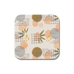 Abstract Art Rubber Square Coaster (4 Pack) by designsbymallika