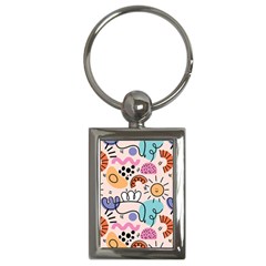 Abstract Doodle Pattern Key Chain (rectangle) by designsbymallika