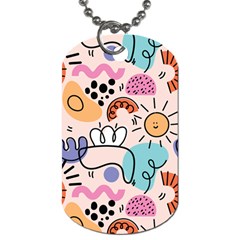 Abstract Doodle Pattern Dog Tag (two Sides) by designsbymallika