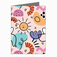 Abstract Doodle Pattern Greeting Cards (pkg Of 8) by designsbymallika