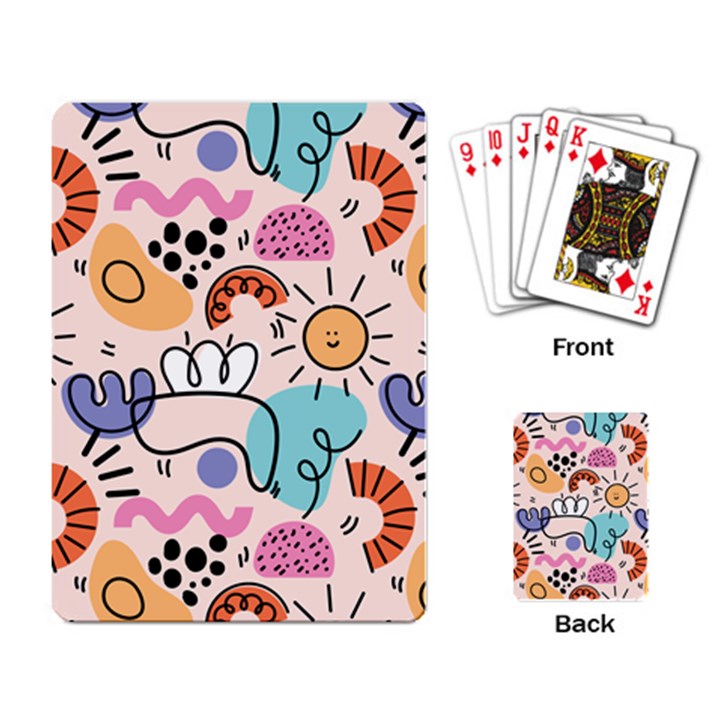 Abstract Doodle Pattern Playing Cards Single Design (Rectangle)