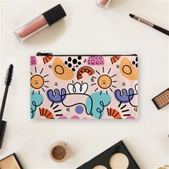 Abstract Doodle Pattern Cosmetic Bag (small) by designsbymallika