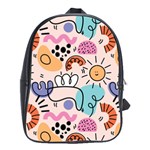 Abstract Doodle Pattern School Bag (Large) Front