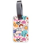 Abstract Doodle Pattern Luggage Tag (two sides) Back