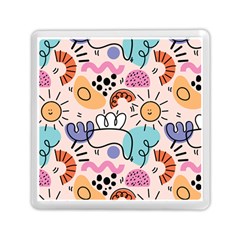 Abstract Doodle Pattern Memory Card Reader (square) by designsbymallika