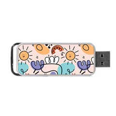 Abstract Doodle Pattern Portable Usb Flash (one Side) by designsbymallika