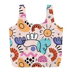 Abstract Doodle Pattern Full Print Recycle Bag (l) by designsbymallika