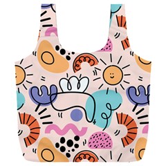 Abstract Doodle Pattern Full Print Recycle Bag (xxl) by designsbymallika