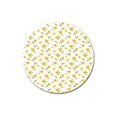 Cute Flower Design Magnet 3  (round) by designsbymallika