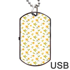 Cute Flower Design Dog Tag Usb Flash (two Sides) by designsbymallika