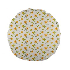 Cute Flower Design Standard 15  Premium Flano Round Cushions by designsbymallika