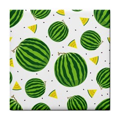 Watermelon Fruit Tile Coaster by ConteMonfrey