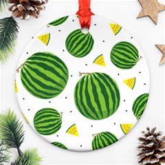 Watermelon Fruit Ornament (round) by ConteMonfrey