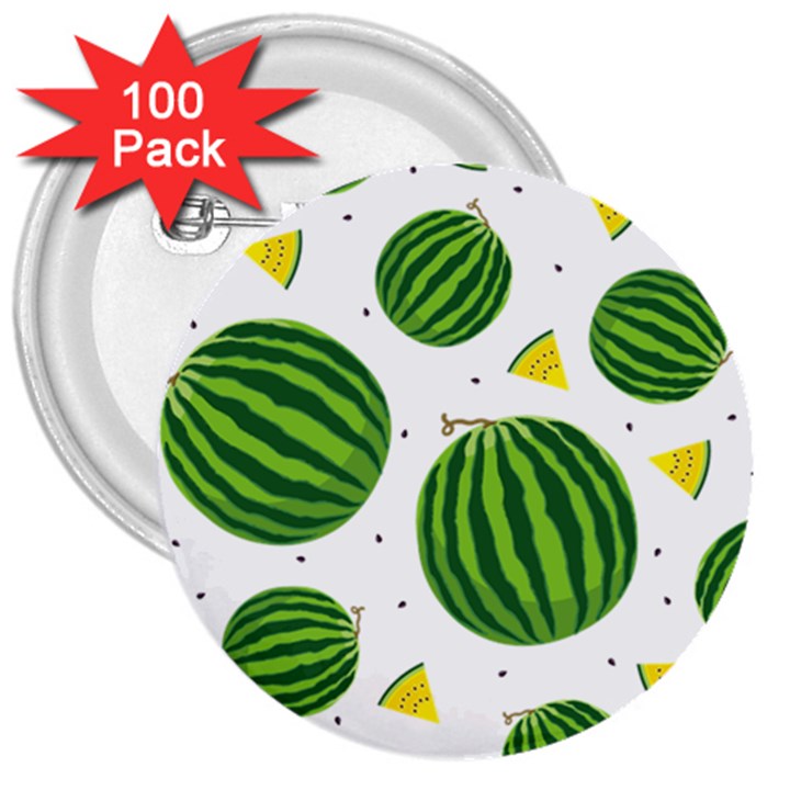 Watermelon Fruit 3  Buttons (100 pack) 